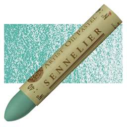 Sennelier Oil Pastel - Barite Green oil pastel and swatch