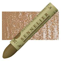 Sennelier Oil Pastel - Earth Brown oil pastel and swatch