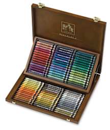 Caran d'Ache Neocolor II Aquarelle Artists' Pastels - Wood Box Set of 84, Assorted Colors
