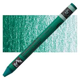Caran d'Ache Neocolor II Aquarelle Artists' Pastel - Phthalocyanine Green pastel and swatch