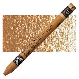 Caran d'Ache Neocolor II Aquarelle Artists' Pastel - Raw Sienna pastel and swatch