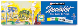 Sakura Cray-Pas Specialist Oil Pastels Sets - Top view of package of Set of 25