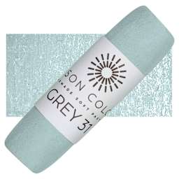 Unison Handmade Pastel - Grey 31, swatch and pastel