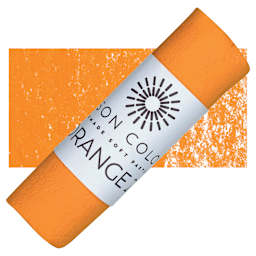 Unison Handmade Pastel - Orange 2 pastel and swatch