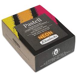 Schmincke Soft Pastels - Set of 3, Neon Colors, Full Stick, angled view of packaging