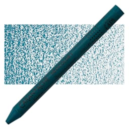 Caran d'Ache Neocolor I Wax Pastel - Malachite Green pastel and swatch