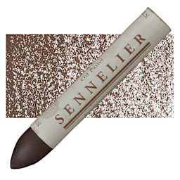 Sennelier Oil Pastel Grand - Burnt Umber oil pastel and swatch