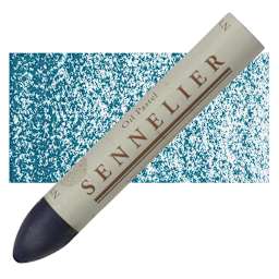 Sennelier Oil Pastel Grand - Chromium Green Deep oil pastel and swatch