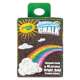 Crayola Washable Sidewalk Chalk - Assorted Colors, Set of 16 back of packaging