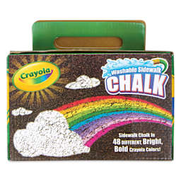 Crayola Washable Sidewalk Chalk - Assorted Colors, Set of 48, back of the packaging