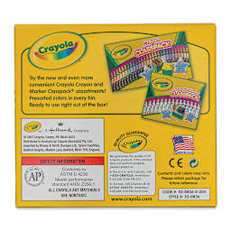 Crayola Crayons - White, Box of 12, back of the packaging