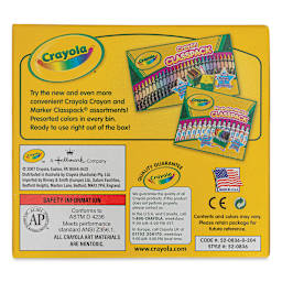 Crayola Crayons - Orange, Box of 12, back of the packaging
