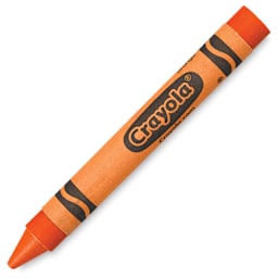 Crayola Large Crayon - Assorted Colors, Set of 16, single Orange Large Crayon shown at angle