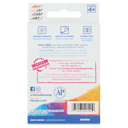 Prang Crayons - Set of 16, back of the packaging