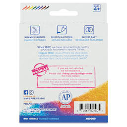Prang Large Crayons - Assorted Colors, Set of 8, back of the packaging