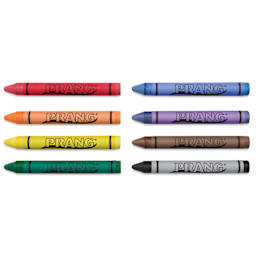 Prang Large Crayons - Assorted Colors, Set of 8, crayons laid out