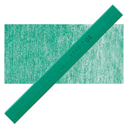Conté à Paris Colour Pastel Carré - Deep Green 02, Single Carré and swatch