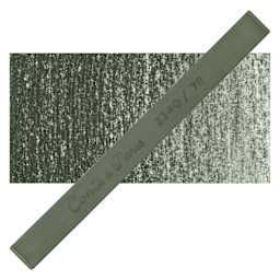 Conté à Paris Colour Pastel Carré - Dark Grey Green 78, Single Carré and swatch