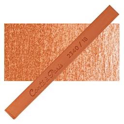 Conté à Paris Colour Pastel Carré - Raw Sienna 18, Single Carré and swatch