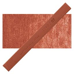 Conté à Paris Colour Pastel Carré - Red Brown 07, Single Carré and swatch