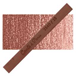 Conté à Paris Colour Pastel Carré - Burnt Sienna 23, Single Carré and swatch