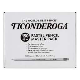 Dixon Ticonderoga Pencils - Box of 150, Pastel, Pre-Sharpened, front of packaging