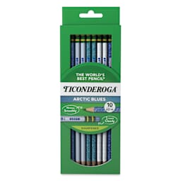 Dixon Ticonderoga Pencils - Pkg of 10, Arctic Blues, Pre-Sharpened