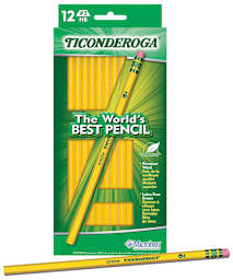 Ticonderoga Pencils 12/Box w/Hang Tag - Peggable