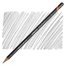 Derwent Graphic Pencil - Hardness F pencil and swatch