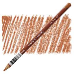 Derwent Drawing Pencil - Mars Orange pencil and swatch
