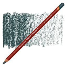 Derwent Drawing Pencil - Spruce Green pencil and swatch