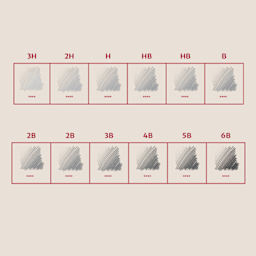 Conté à Paris Sketching Pencils - Graphite, Set of 12, swatches