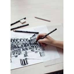 Conté à Paris Sketching Pencil - Charcoal, 2B, used in artwork