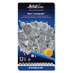 Staedtler Mars Lumograph Drawing and Sketching Pencils - Set of 12