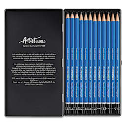 Staedtler Mars Lumograph Drawing and Sketching Pencils - Soft Range Set of 12, contents
