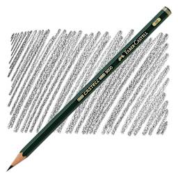 Faber-Castell 9000 Pencil - Graphite, 5B pencil and swatch
