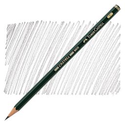 Faber-Castell 9000 Pencil - Graphite, F pencil and swatch
