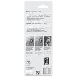 Staedtler Mars Lumograph Charcoal Pencils - Set of 7, back of packaging
