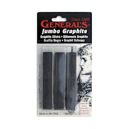 Jumbo Compressed Graphite Sticks, Set of 3