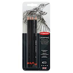 Derwent Graphic Pencils - Soft Set of 4, front of packaging
