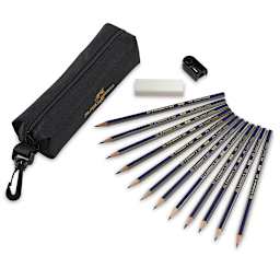 Faber-Castell Art-On-The-Go Drawing Set - Top view of components of Drawing set shown 
