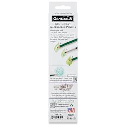 General's Kimberly Watercolor Pencil Set - Assorted Colors, Set of 12 (back of package)