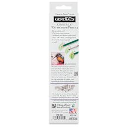General's Kimberly Watercolor Pencil Set - Assorted Colors, Set of 24 (back of package)
