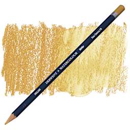 Derwent Watercolor Pencil - Raw Sienna pencil and swatch