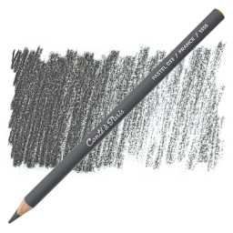 Conté à Paris Pastel Pencil - Dark Gray pencil and swatch
