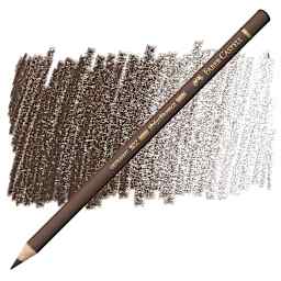 Faber-Castell Polychromos Pencil - Van Dyck Brown pencil and swatch