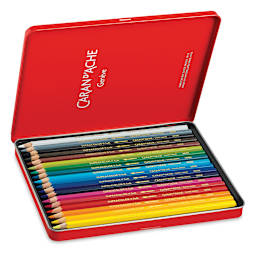 Caran d'Ache Supracolor Soft Aquarelle Pencil Set - Assorted Colors, Set of 18, inside package