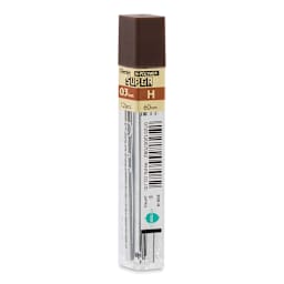 Pentel Hi-Polymer Lead Refills - 0.3 mm, Black, H back of package