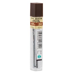 Pentel Hi-Polymer Lead Refills - 0.3 mm, Black, 2H back of package