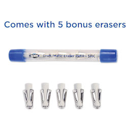 Alvin Draft/Matic Drafting Pencils - Set of 3, 5 eraser refills out of packaging